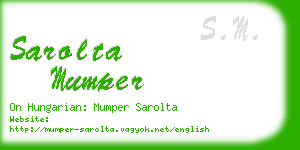 sarolta mumper business card